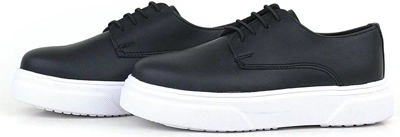 راكربلاس Derby Black Matte White Sole Children's Classic Shoes