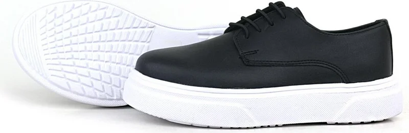راكربلاس Derby Black Matte White Sole Children's Classic Shoes