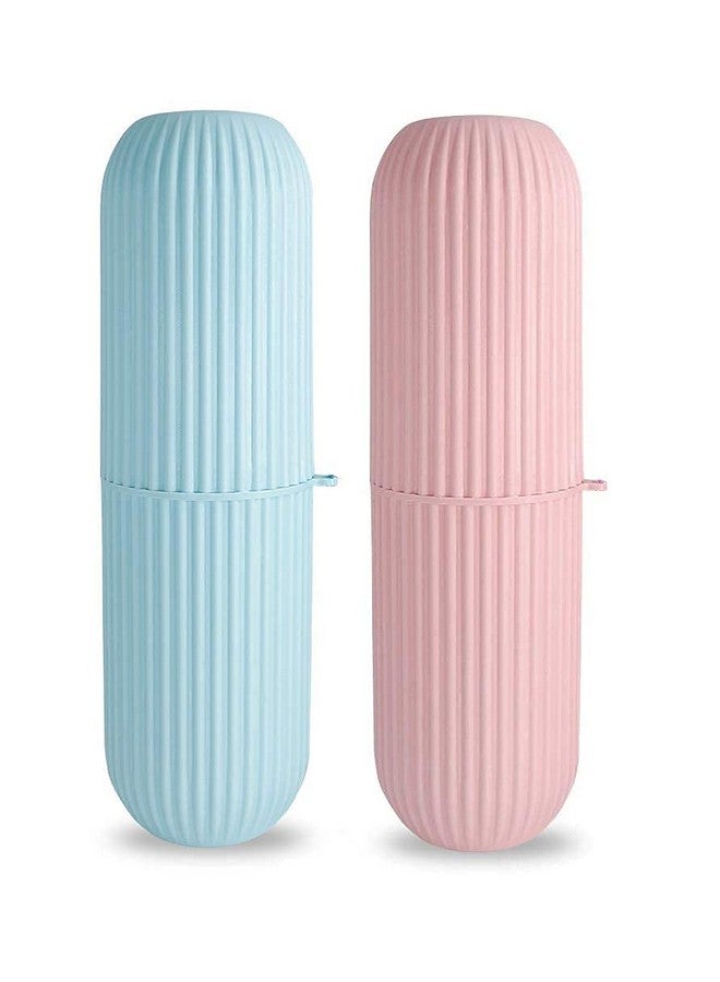 iSTAR Plastic Portable Toothbrush Storage Case for Travel Bathroom Hiking Camping Pen Pencil Stationery Box for Healthy Life(Size:20Cmx6Cmx7) (Pack of 2) Multicolor - Image 1