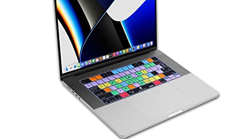 XSKN غطاء لوحة مفاتيح سيليكون XSKN لاختصارات Lightroom Classic بتصميم أمريكي لجهاز MacBook Pro 14 بوصة A2442 و 16 A2485 مع شريحة M1 Pro/Max وشاشة Liquid Retina XDR و Touch ID (K-401) - Image 3