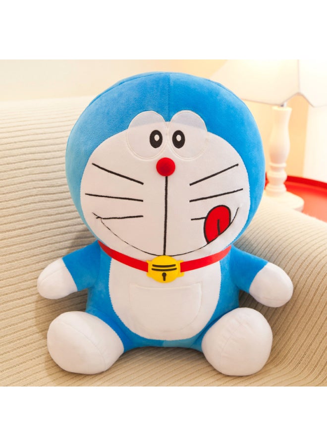 Doraemon Plush Toy Large Doraemon Doll Doll Machine Exchange Product Cute Blue Fat Doll-Specifications:Tongue Sticking-Color:50cm - Image 1