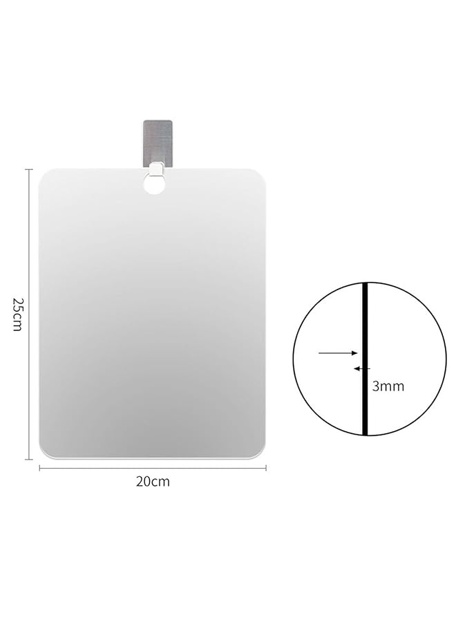 erorex Shatterproof Shower Mirror For Shaving With Hook Large 8X10.7 Inch 40 Percent Cheaper Than The Original Unbreakable Deluxe Plexiglass Makeup Mirror Bathroom Wall Hanging Portable Handheld Camping - Image 2