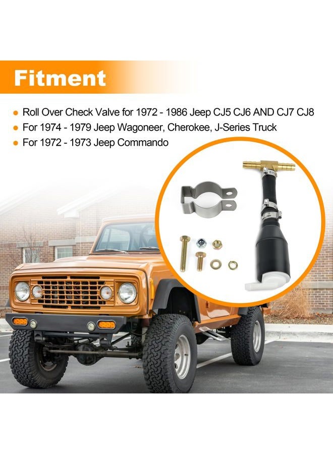 Camotokiit Roll Over Check Valve Assembly Fits 1972-1986 Jeep CJ5 CJ6 And CJ7 CJ8 Metal Fuel Tank (Also Fits 1974-1979 Jeep Wagoneer, Cherokee, J-Series Truck, And 1972-1973 Jeep Commando) - Image 2
