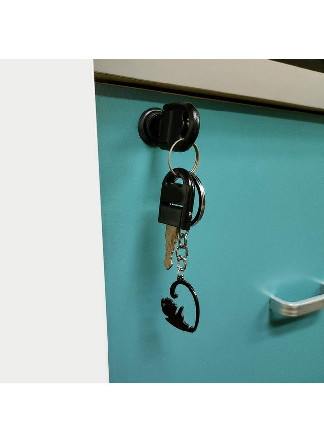 SING F LTD 1 Pair Keyrings/Necklaces Stainless Steel Couple Cats Heart-shaped Puzzle Pendant Matching Set, Black Silver, Keyring - Image 2