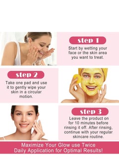 KOJIC ACID Turmeric Cleansing Pads, Kojic Acid and Turmeric Cleansing Pads for Face and Body Remove Excess Keratin,Reduce black spots and cleanse the skin 40PCS  - Image 4