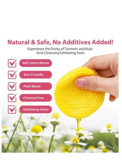 KOJIC ACID Turmeric Cleansing Pads, Kojic Acid and Turmeric Cleansing Pads for Face and Body Remove Excess Keratin,Reduce black spots and cleanse the skin 40PCS  - Image 5