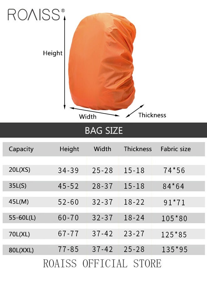 roaiss Waterproof Backpack Rain Cover and Dust Cover Multiple Size Combinations to Meet Various Needs Fabric with Waterproof Index of 2000+ for Protection Against Outdoor Heavy Rain  - Image 4