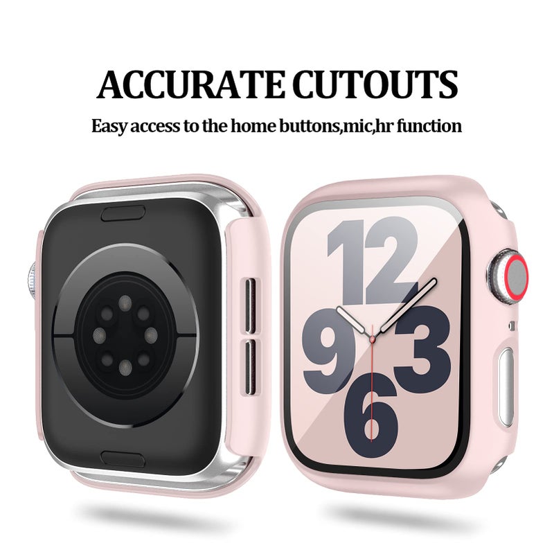 Cuteey 6 Pack Case for Apple Watch SE 3 (2025) SE 2 Series 6 5 4 40mm with Tempered Glass Screen Protector, Overall Full Protective Bumper PC Cover for iwatch 40mm Accessories - Image 2