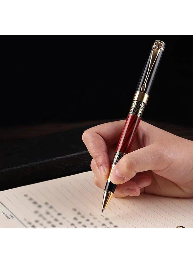 ليفقورا قلم حبر جاف أسود مع 2 إعادة تعبئة حبر، أقلام أعمال، قلم فاخر، أفضل مجموعة هدايا قلم حبر للرجال والنساء المحترفين التنفيذيين، علبة هدايا فاخرة للمكتب (أحمر) - Image 5