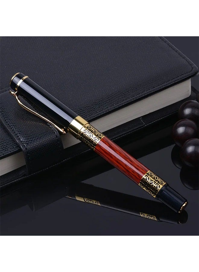 قلم حبر جاف أسود مع 2 إعادة تعبئة حبر، أقلام أعمال، قلم فاخر، أفضل مجموعة هدايا قلم حبر للرجال والنساء المحترفين التنفيذيين، علبة هدايا فاخرة للمكتب (أحمر) - Image 3