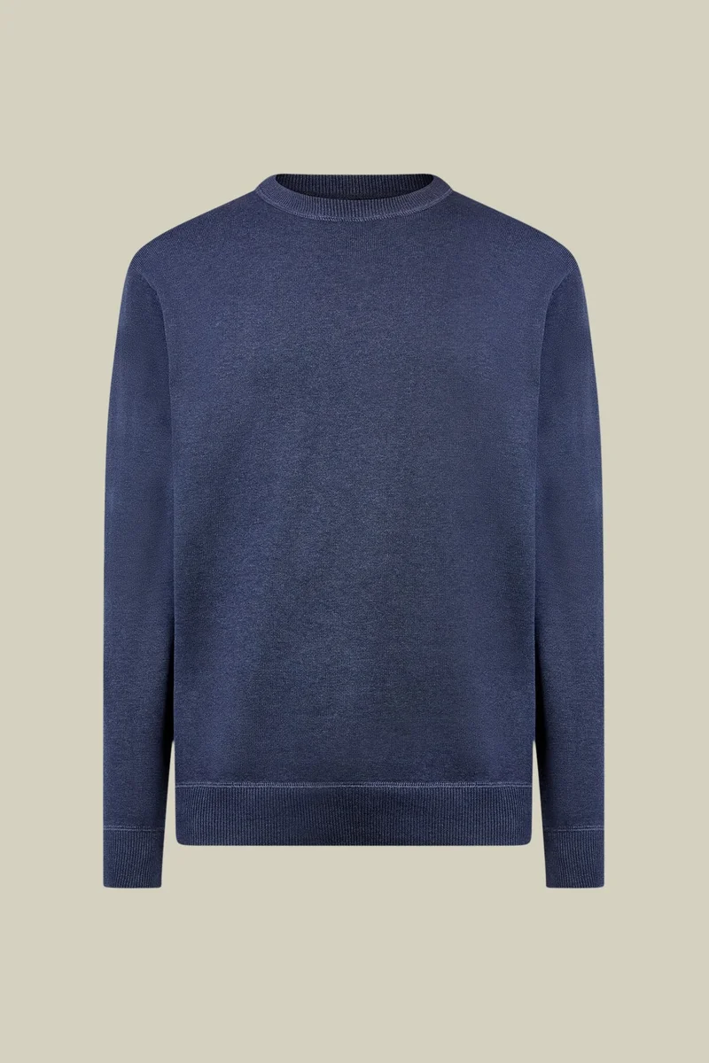 Men's crew neck jumper - Indigo