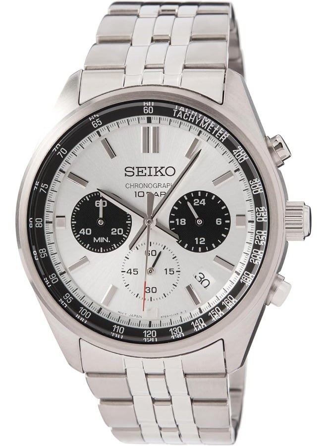 Seiko Seiko Dress Chronograph Men's Watch SSB425P1, Silver  - Image 1