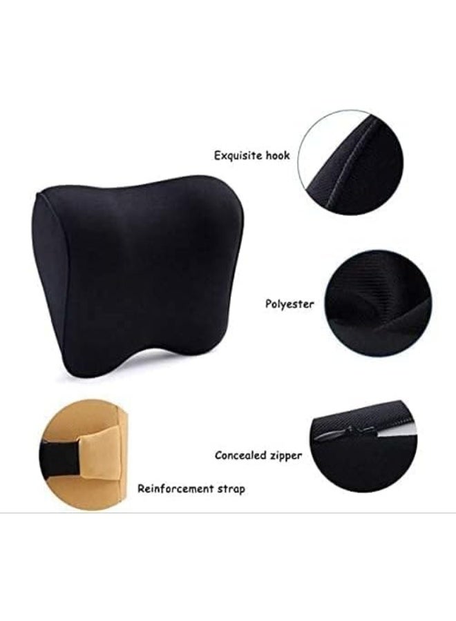 ومدي وسادة رقبة للسيارة من وومدي- مسند رأس للمكتب وكرسي الألعاب- وسادة لتقويم العظام من الميموري فوم الناعم - ملحق كرسي لدعم الرقبة - وسادة مثالية لراحة الرأس والرقبة للمنزل والمكتب والقيادة - Image 2