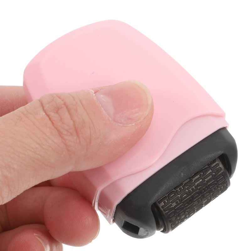 Pink Privacy Protection Roller Stamp Address Blocker for Confidential Mail - Image 4