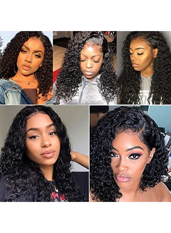 Czrleaty Water Wave 5Bundles(50G/Bundle) With 4X4 T Lace Closure Wet And Wavy Bundles With Closure Human Hair Deep Curly Human Hair Bundles With Closure(8/8/8/8/8+8"Closure)  - Image 3