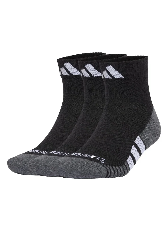 adidas Adidas Prf C Cc Qrt 3P Black Training Socks For Unisex 10K - 11.5K