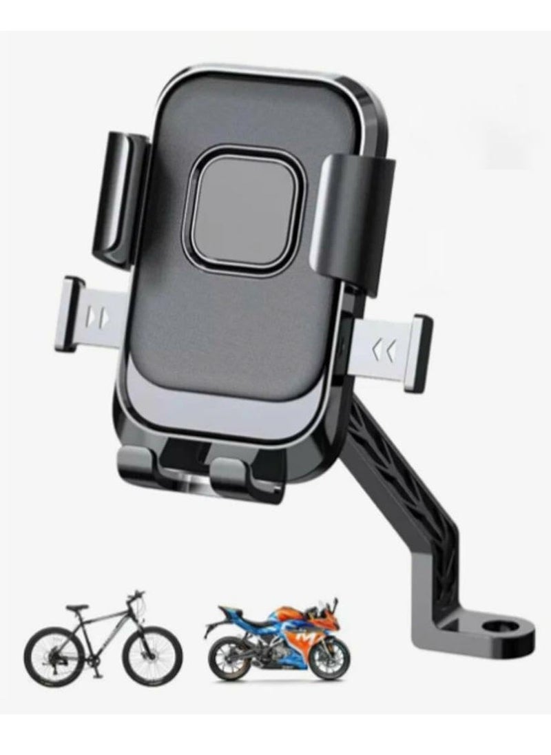 Cycling Phone Mounts Bike Phone Mount Motorcycle Handlebar Rotation Easy Install and Quick Release Support One Click Lock Sturdy and Safe Holder for iPhone and More 4.7-6.9 inch Any Smartphones