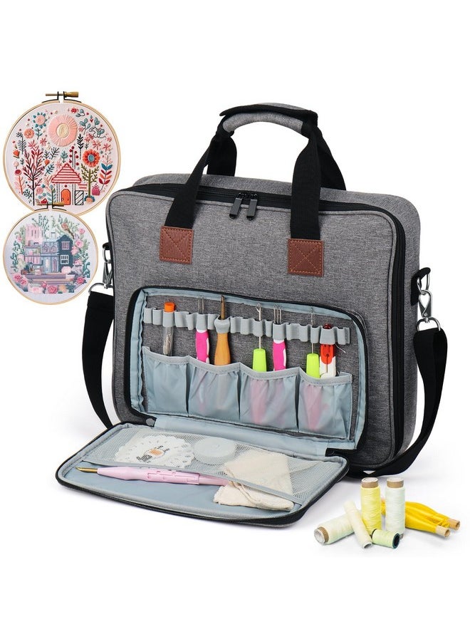Coopay - Coopay Embroidery Storage Bag for Beautiful Embroidery Designs, Large Capacity and Multi-functional Storage Bag, Portable Craft Case, Made of Premium Fabric, with Handles and Shoulder Strapl, Bag Only - Image 1