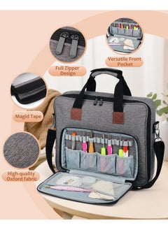 Coopay Coopay Embroidery Storage Bag for Beautiful Embroidery Designs, Large Capacity and Multi-functional Storage Bag, Portable Craft Case, Made of Premium Fabric, with Handles and Shoulder Strapl, Bag Only  - Image 2