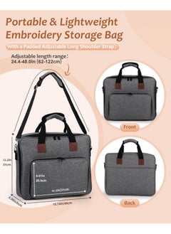 Coopay Coopay Embroidery Storage Bag for Beautiful Embroidery Designs, Large Capacity and Multi-functional Storage Bag, Portable Craft Case, Made of Premium Fabric, with Handles and Shoulder Strapl, Bag Only  - Image 5