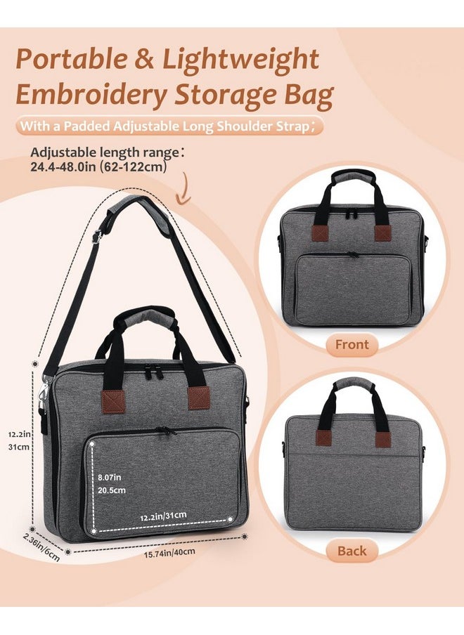 Coopay - Coopay Embroidery Storage Bag for Beautiful Embroidery Designs, Large Capacity and Multi-functional Storage Bag, Portable Craft Case, Made of Premium Fabric, with Handles and Shoulder Strapl, Bag Only - Image 1