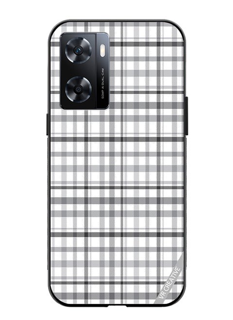Protective Case Cover For Oppo A57/A77s Checks Design Multicolour