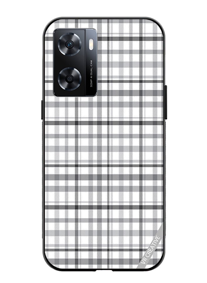 Protective Case Cover For Oppo A57/A77s Checks Design Multicolour