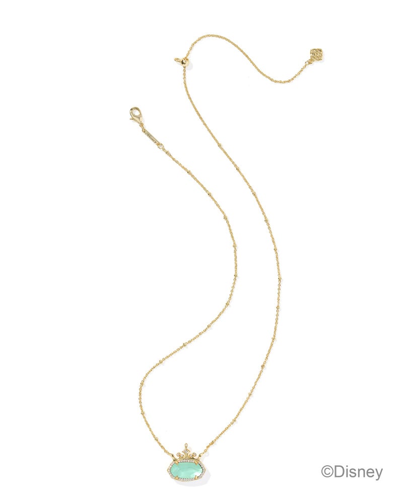 Kendra Scott Disney Elisa Princess Short Pendant Necklace in Light Green Mother Of Pearl, 14k Gold-Plated Brass, Fashion Jewelry for Women - Image 3