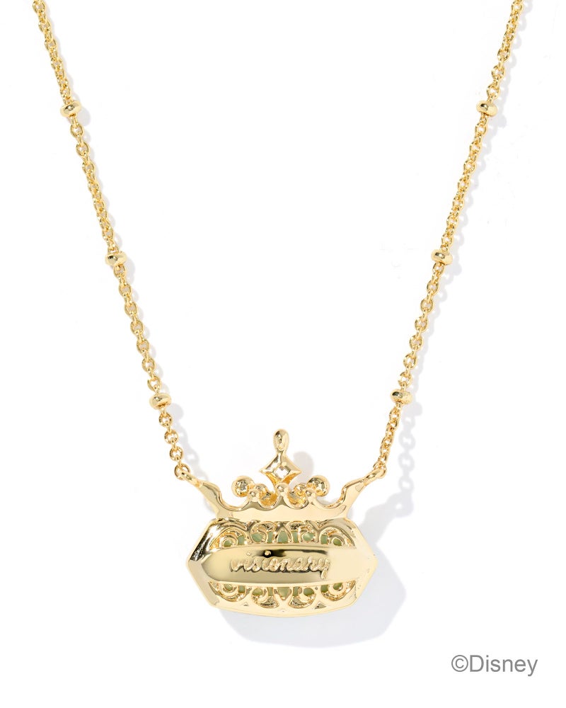 Kendra Scott Disney Elisa Princess Short Pendant Necklace in Light Green Mother Of Pearl, 14k Gold-Plated Brass, Fashion Jewelry for Women - Image 2