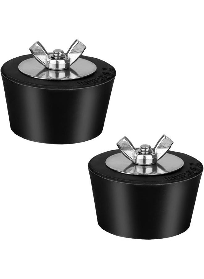 ADKUN 2 Pieces Pool Winterizing Plug Premium 1.25" to 1.5" Swimming Pool Winter Expansion Plugs with SS Screw, Stainless Steel Bolts, Heavy Duty Rubber (1.5 inch) - Image 1