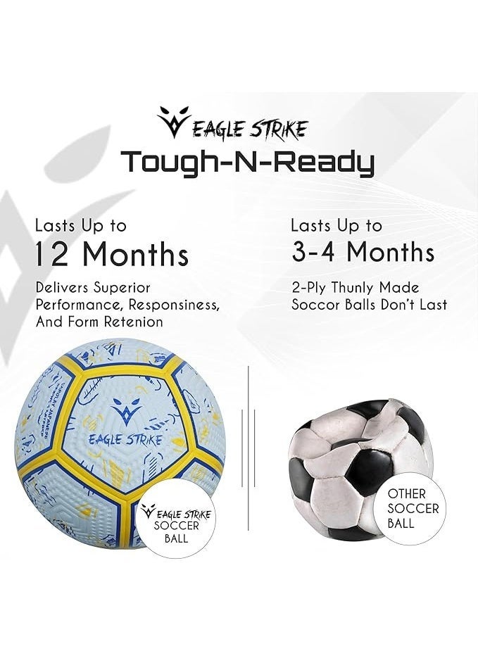 Eagle Strike Professional Match Soccer Ball – Size 5 PU Football, Official Weight 420-440g for Competitive Play - Image 2