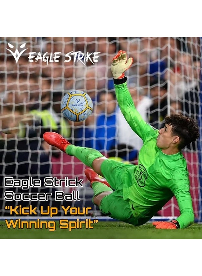 Eagle Strike Professional Match Soccer Ball – Size 5 PU Football, Official Weight 420-440g for Competitive Play - Image 5