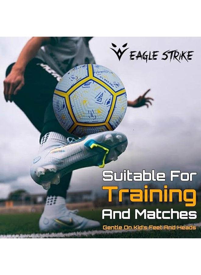 Eagle Strike Professional Match Soccer Ball – Size 5 PU Football, Official Weight 420-440g for Competitive Play - Image 3