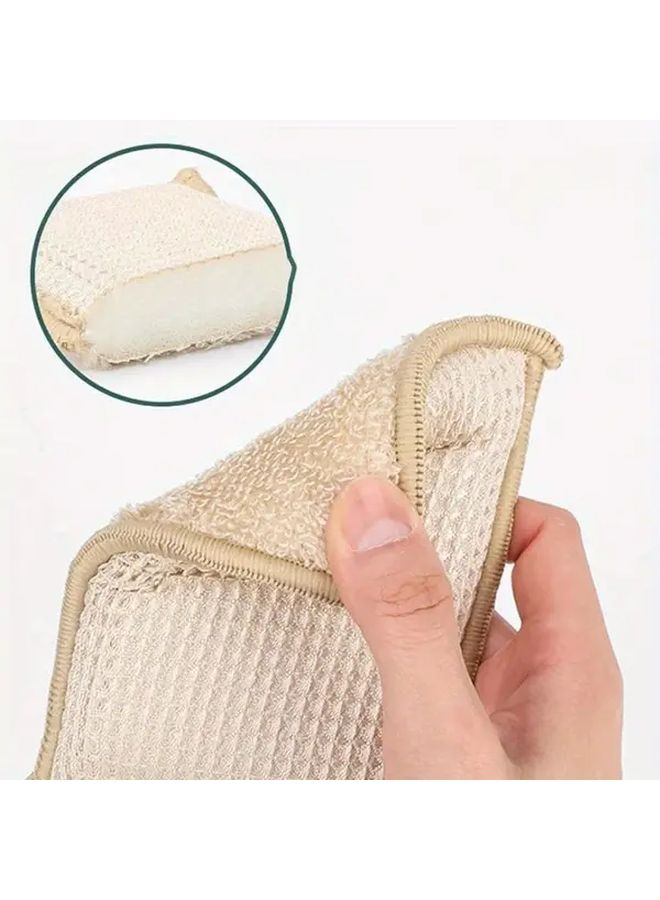 4pcs Light Brown Absorbent Kitchen Dishwashing Sponges Non Greasy Breathable Home Cleaning Tools For Dish Tableware - Image 3