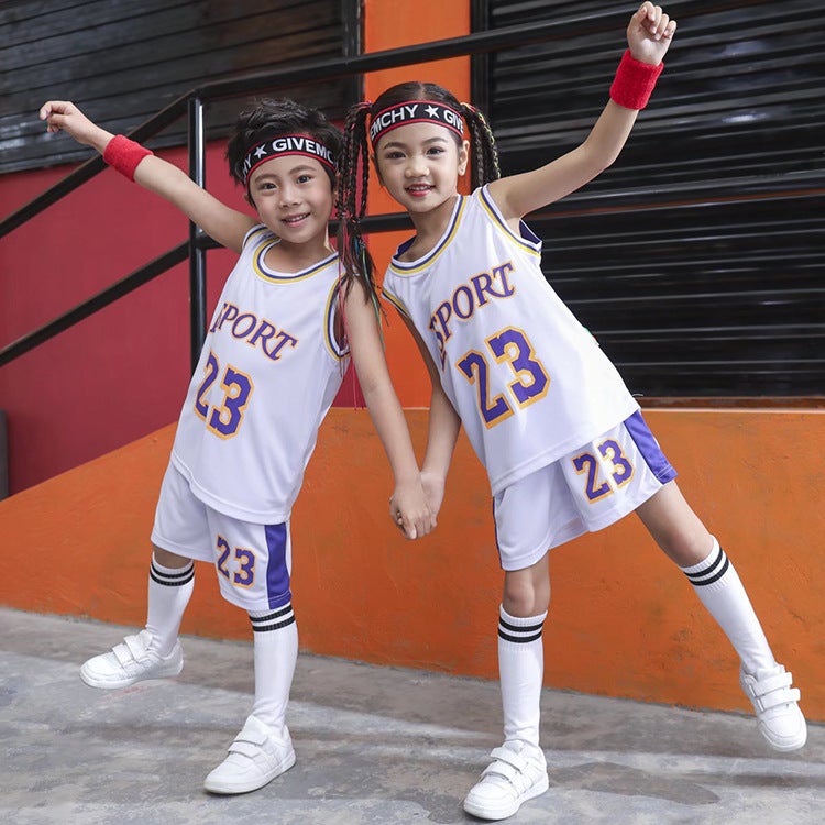 Children'S Basketball Suit Children'S Kindergarten Children'S Basketball Suit Suit Boys Baby Boys Primary School Students Training Suit Performance - Image 1