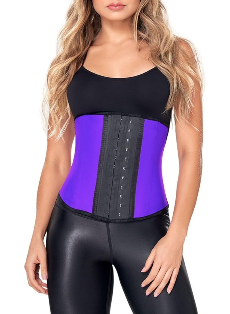 DubaiGallery مدرب الخصر من اللاتكس للنساء مع 3 خطافات، مشد للجسم، مشد رياضي - Image 1