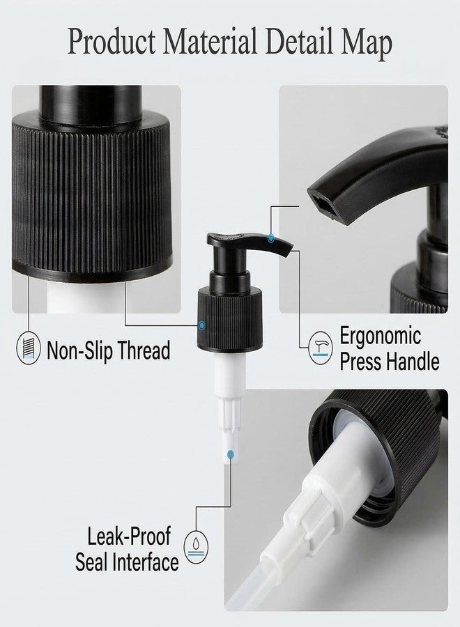 XINGZI 12Pcs Plastic Dispenser Pump Heads Replacement for Shampoo, Conditioner, Gel, Body Wash - Black - 24/410 Neck Size - 5oz/8oz Bottle - Image 4
