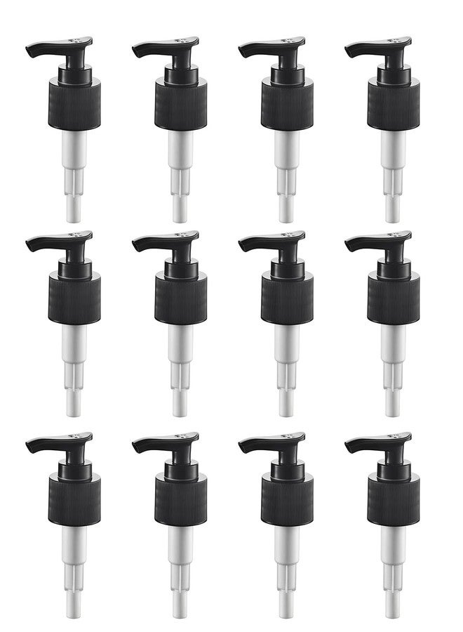 XINGZI 12Pcs Plastic Dispenser Pump Heads Replacement for Shampoo, Conditioner, Gel, Body Wash - Black - 24/410 Neck Size - 5oz/8oz Bottle - Image 1