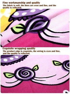 ZCM-HAPPY Kids Hooded Cape Bath Towel Microfiber Towel for Bathing  Swimming  - Image 4