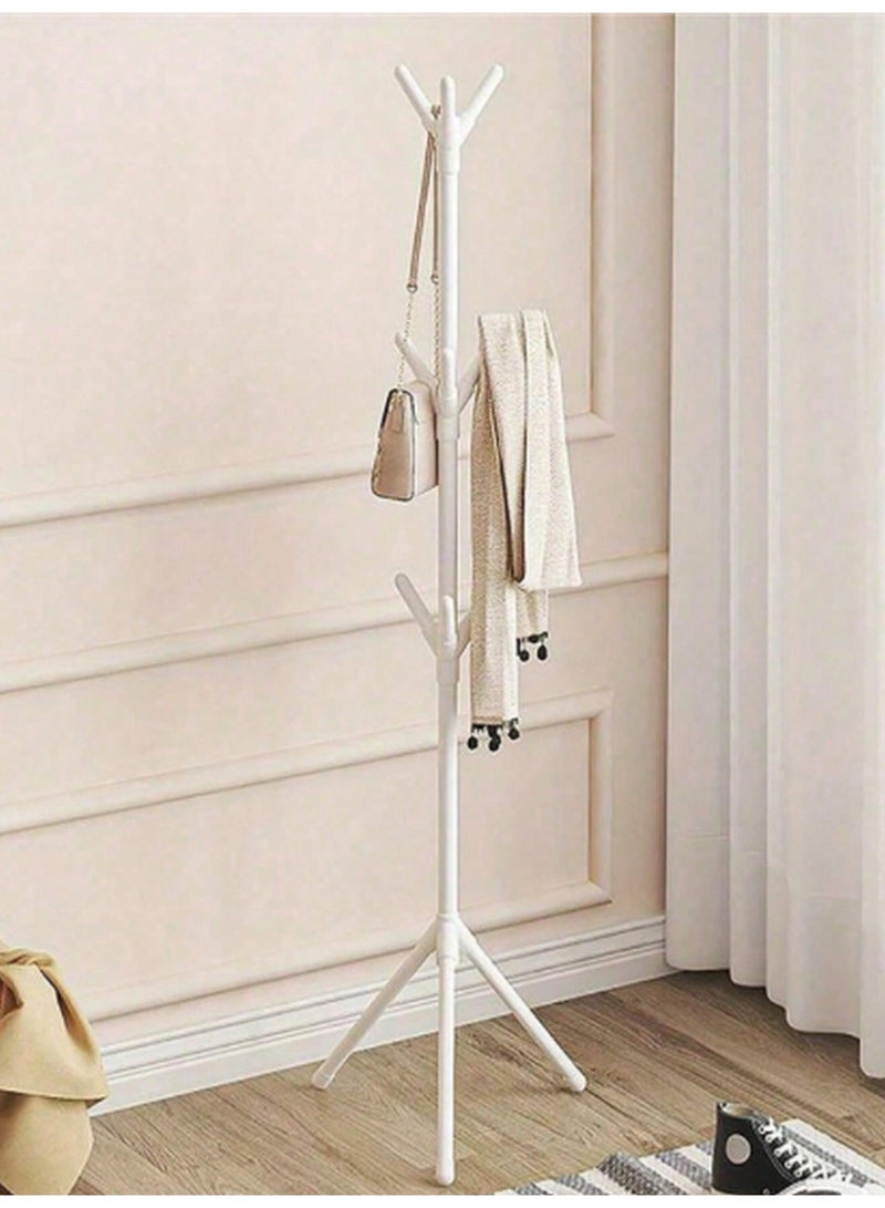 كيمايا حامل شماعات معاطف عصري، 9 خطافات و3 مستويات ارتفاع، رف قائم بذاته للملابس والقبعات والحقائب، مثالي للاستخدام في المنزل وغرفة النوم والمكتب، 170 سم، أبيض - Image 4
