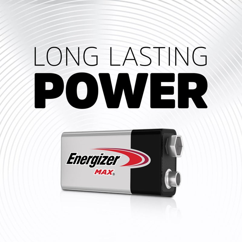 Energizer MAX 9V Batteries (4 Pack), 9 Volt Alkaline Batteries - Image 2