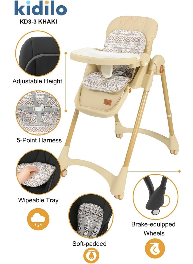 Kidilo Comfortable & Safe Baby High Chair with Multi-Functional Design - Image 4
