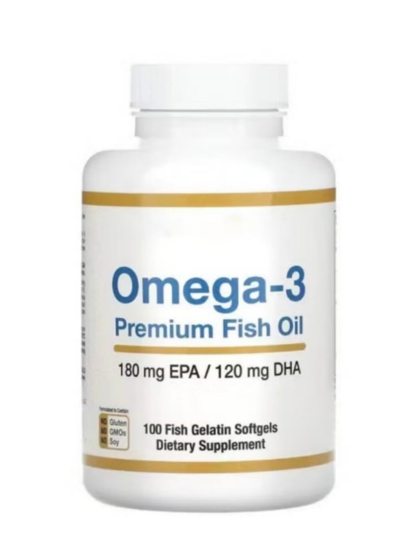 CALIFORNIA GOLD - Premium Omega-3 Fish Oil Concentrated Formula with EPA and DHA for Optimal Lipid Profile and Immune Support - Gluten-Free, Non-GMO - 100 Fish Gelatin Softgels（Packaging may vary） - Image 1