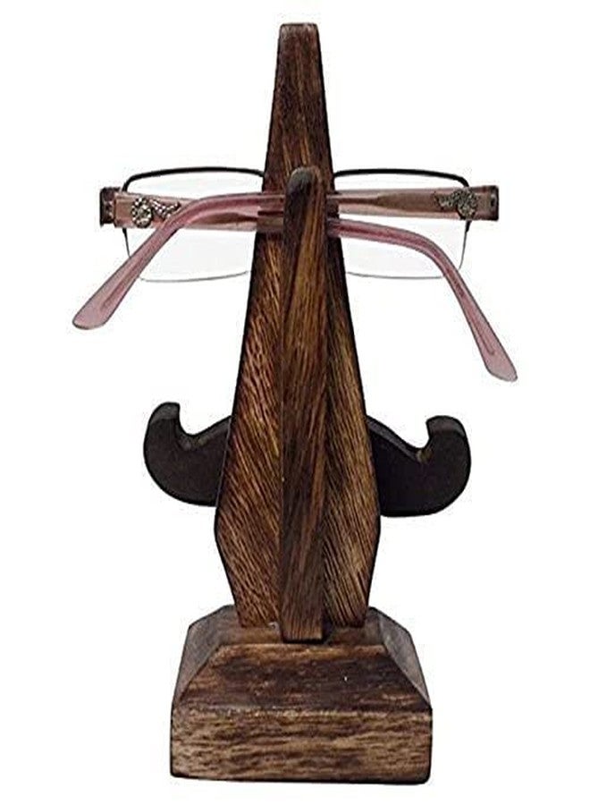 BOGEN LITE Wooden Art Eyeglass Round Shape Spectacle Holder Handmade (Moustache) - Image 3