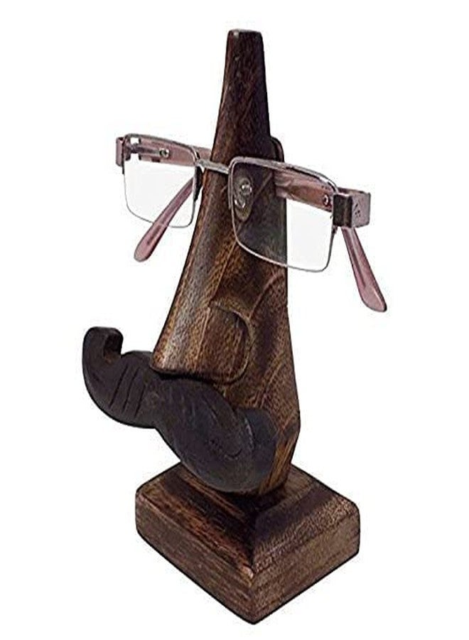 BOGEN LITE Wooden Art Eyeglass Round Shape Spectacle Holder Handmade (Moustache) - Image 4