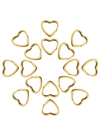 50Pcs Heart Shaped Split Key Rings Metal Key Rings Crafts Diy Keychain Bulk For Home Car Office Organization Arts & Crafts Projects Lanyards (Gold) - pzsku/Z452E0B1E88E0C7C29CAEZ/45/_/1724480946/80b64aeb-3502-430e-9444-2ed371b0e99d