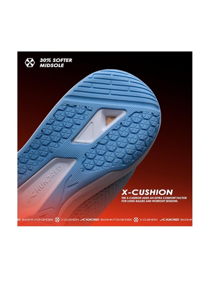 HUNDRED Blade Lite Non Marking Badminton Shoes | Unisex | Material: Knitted upper and Rubber sole| Also Perfect for Squash, Table Tennis, Volleyball, Basketball & Indoor Sports | Lightweight & Highly Durable - Image 3
