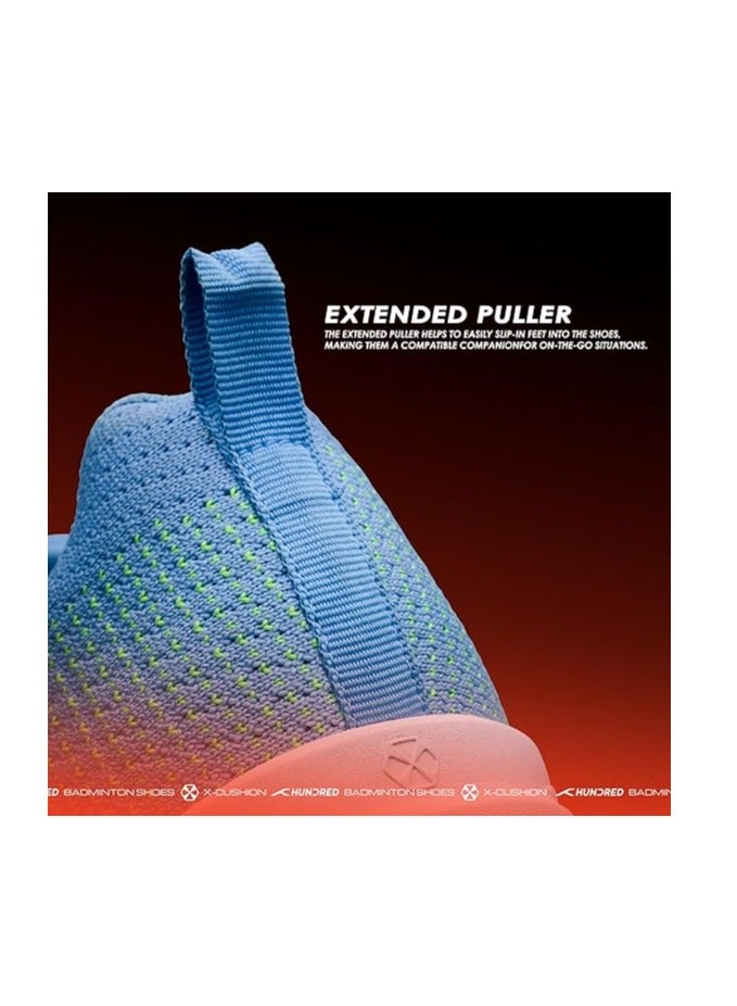 HUNDRED Blade Lite Non Marking Badminton Shoes | Unisex | Material: Knitted upper and Rubber sole| Also Perfect for Squash, Table Tennis, Volleyball, Basketball & Indoor Sports | Lightweight & Highly Durable - Image 4