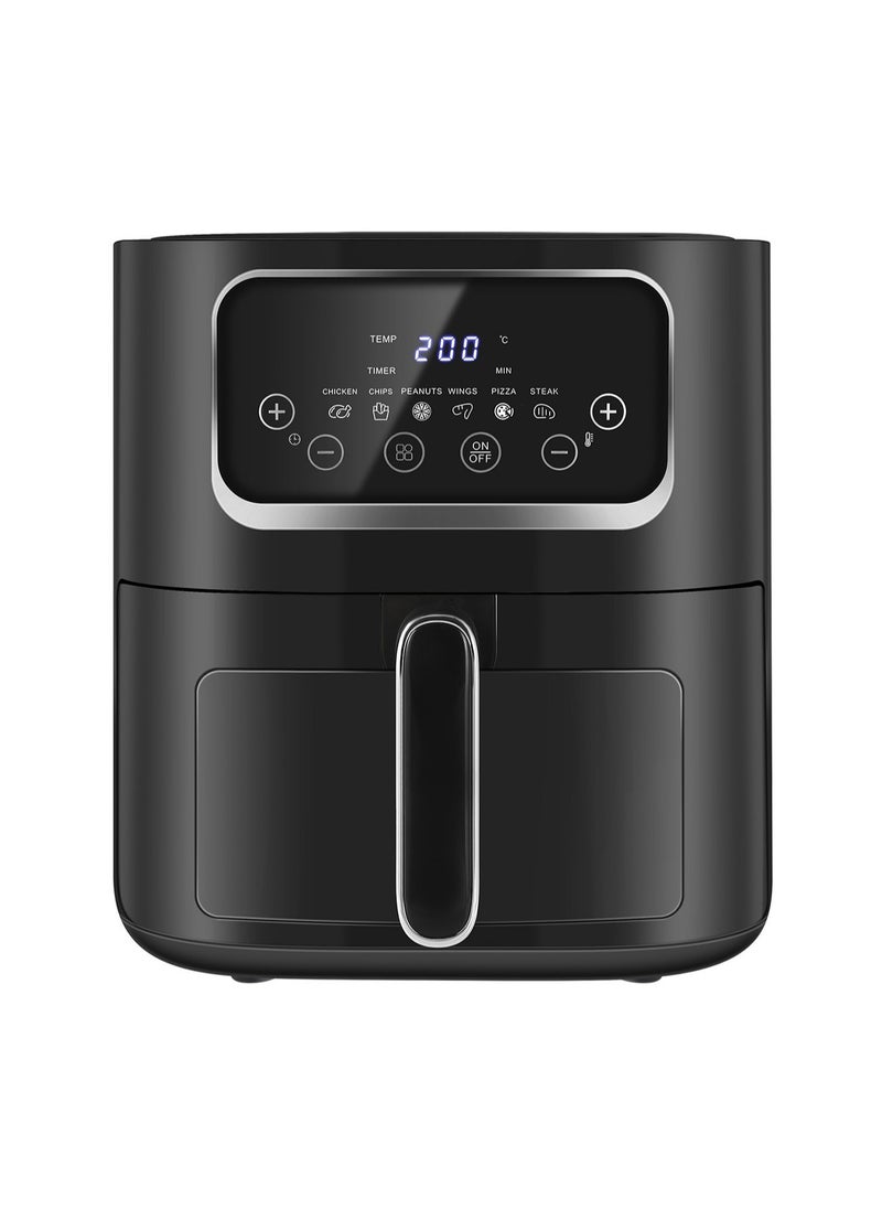 LAC LAICHY - Air Fryer 10L,10-in-1 Functions,Air Fry,Roast,Bake,Broil,Dehydrate,Digital Touch screen Air Fryers,Nonstick & Dishwasher-Safe Basket,Stainless Steel Air Fryer,Black - Image 1