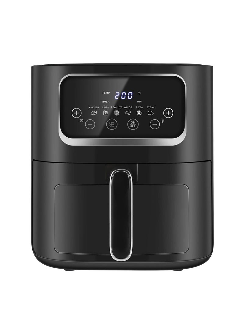LAC LAICHY Air Fryer 10L,10-in-1 Functions,Air Fry,Roast,Bake,Broil,Dehydrate,Digital Touch screen Air Fryers,Nonstick & Dishwasher-Safe Basket,Stainless Steel Air Fryer,Black - Image 2